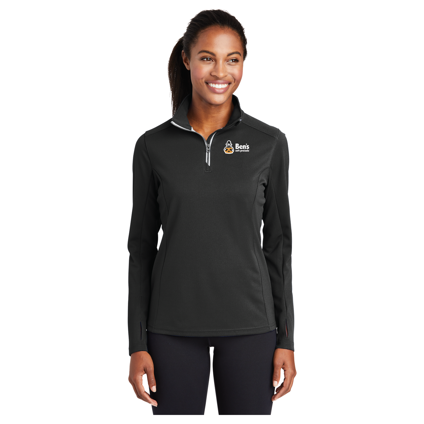 Ladies Sport-Wick® Textured 1/4-Zip Pullover