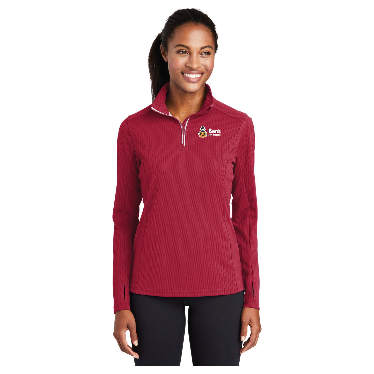 Ladies Sport-Wick® Textured 1/4-Zip Pullover